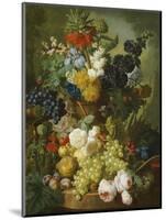 A Still Life of Flowers and Fruit-Jan van Os-Mounted Premium Giclee Print