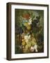 A Still Life of Flowers and Fruit-Jan van Os-Framed Giclee Print