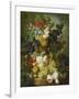 A Still Life of Flowers and Fruit-Jan van Os-Framed Giclee Print