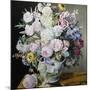 A Still Life of Flowers on a Marble Ledge-Cyane Lecoq Boisbaudran-Mounted Photographic Print