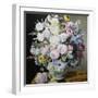 A Still Life of Flowers on a Marble Ledge-Cyane Lecoq Boisbaudran-Framed Photographic Print