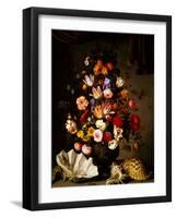 A Still Life of Flowers (Painting)-Balthasar van der Ast-Framed Giclee Print