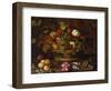 A Still Life of Grapes, Apples, a Peach and Plums in a Basket with Lily of Valley-Balthasar van der Ast-Framed Giclee Print