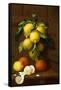 A Still Life of Lemons and Oranges-A Mensaque-Framed Stretched Canvas