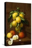 A Still Life of Lemons and Oranges-A Mensaque-Stretched Canvas