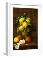 A Still Life of Lemons and Oranges-A Mensaque-Framed Giclee Print