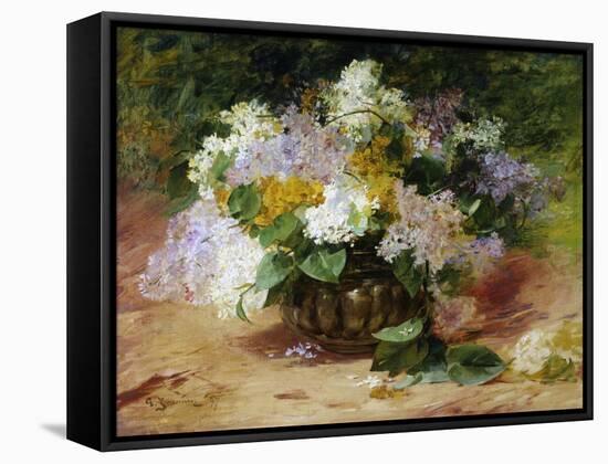 A Still Life of Lilacs-Georges Jennin-Framed Stretched Canvas