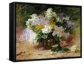 A Still Life of Lilacs-Georges Jennin-Framed Stretched Canvas