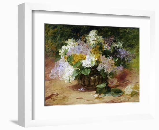 A Still Life of Lilacs-Georges Jennin-Framed Premium Giclee Print
