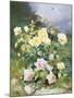 A Still Life of Pink and Yellow Roses-Alexandre Debrus-Mounted Giclee Print