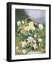 A Still Life of Pink and Yellow Roses-Alexandre Debrus-Framed Giclee Print