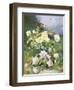 A Still Life of Pink and Yellow Roses-Alexandre Debrus-Framed Giclee Print