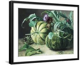 A Still Life of Pumpkins and Artichokes-Carl Vilhelm Balsgaard-Framed Giclee Print