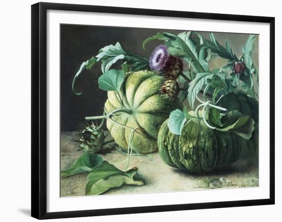 A Still Life of Pumpkins and Artichokes-Carl Vilhelm Balsgaard-Framed Giclee Print