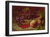 A Still Life of Red Currants, Peaches and Grapes in a Basket (Oil)-Eloise Harriet Stannard-Framed Giclee Print