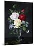 A Still Life of Roses and Clematis-Olaf August Hermansen-Mounted Photographic Print