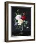 A Still Life of Roses and Clematis-Olaf August Hermansen-Framed Photographic Print