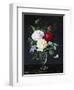 A Still Life of Roses and Clematis-Olaf August Hermansen-Framed Photographic Print