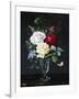 A Still Life of Roses and Clematis-Olaf August Hermansen-Framed Photographic Print