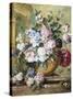 A Still Life of Roses, Delphiniums and Tulips-Jacobus Linthorst-Stretched Canvas