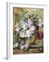 A Still Life of Roses, Delphiniums and Tulips-Jacobus Linthorst-Framed Photographic Print