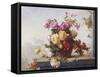 A Still Life of Roses-Paul Claude Jance-Framed Stretched Canvas