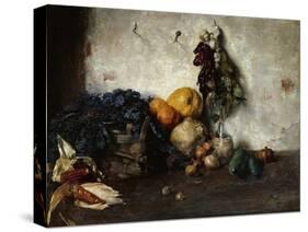 A Still-Life of Vegetables by a Wall, 1890-Albin Egger-lienz-Stretched Canvas