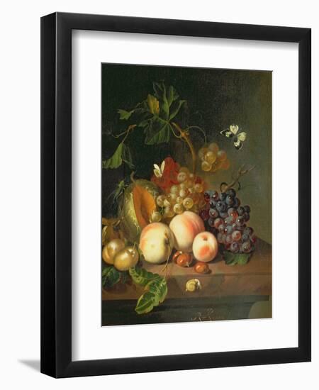 A Still Life on a Marble Ledge-Rachel Ruysch-Framed Premium Giclee Print