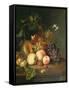 A Still Life on a Marble Ledge-Rachel Ruysch-Framed Stretched Canvas