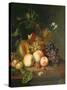 A Still Life on a Marble Ledge-Rachel Ruysch-Stretched Canvas