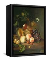 A Still Life on a Marble Ledge-Rachel Ruysch-Framed Stretched Canvas