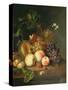 A Still Life on a Marble Ledge-Rachel Ruysch-Stretched Canvas