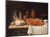 A Still-Life; with a Lobster and Bread on Salvers-Charles Collins-Mounted Giclee Print