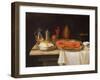 A Still-Life; with a Lobster and Bread on Salvers-Charles Collins-Framed Giclee Print