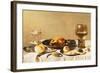 A Still Life with a Roemer, a Salt Cellar, a Plucked Chicken and a Peeled Lemon on Pewter Plates,…-Pieter Claesz-Framed Giclee Print