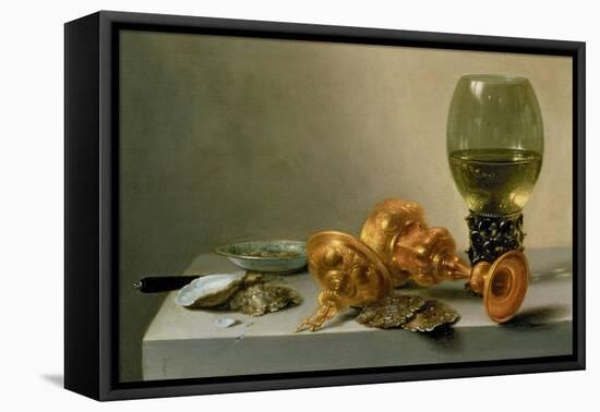 A Still Life with a Roemer and a Gilt Cup-Pieter Claesz-Framed Stretched Canvas