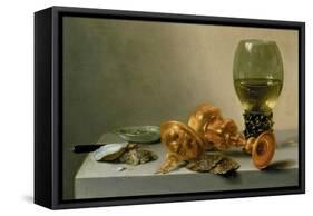 A Still Life with a Roemer and a Gilt Cup-Pieter Claesz-Framed Stretched Canvas