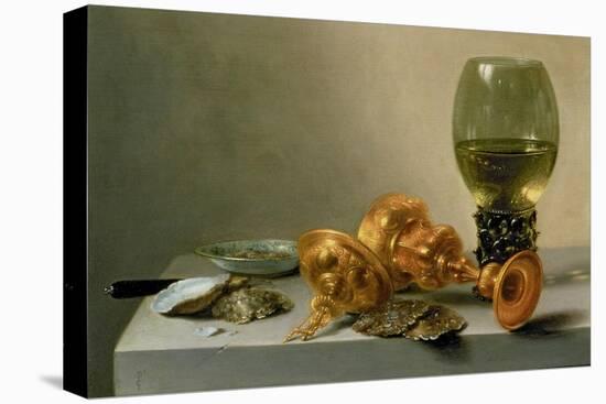 A Still Life with a Roemer and a Gilt Cup-Pieter Claesz-Stretched Canvas