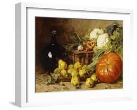 A Still Life with a Wine Flagon-Eugene Claude-Framed Giclee Print