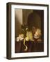 A Still Life with Fruit, a Peeled Lemon and a Roemer on a Ledge-Jacques de Claeuw-Framed Giclee Print