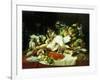 A Still Life with Fruit, Fish, Game and a Goldfish Bowl-Lucas Schaefels-Framed Giclee Print