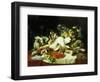 A Still Life with Fruit, Fish, Game and a Goldfish Bowl-Lucas Schaefels-Framed Giclee Print