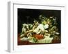 A Still Life with Fruit, Fish, Game and a Goldfish Bowl-Lucas Schaefels-Framed Giclee Print