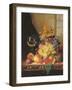 A Still Life with Grapes, Raspberries and a Glass of Wine-Edward Ladell-Framed Giclee Print