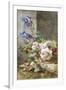 A Still Life with Irises and Roses in a Basket-Ermocrate Bucchi-Framed Premium Giclee Print