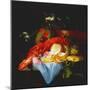 A Still Life with Lobster, Lemon and Grapes-Elias Van Den Broeck-Mounted Giclee Print