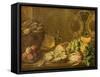 A Still Life with Oysters and Fruit-Nicholas Desportes-Framed Stretched Canvas
