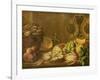 A Still Life with Oysters and Fruit-Nicholas Desportes-Framed Giclee Print