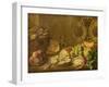 A Still Life with Oysters and Fruit-Nicholas Desportes-Framed Giclee Print