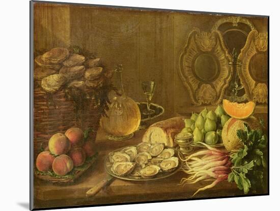 A Still Life with Oysters and Fruit-Nicholas Desportes-Mounted Giclee Print